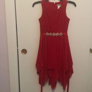 Red formal dress